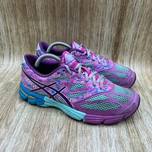 ASICS Gel-Noosa Tri 10 Women's Size 7 Running Shoes Purple Pink Teal Camo‎ C523N